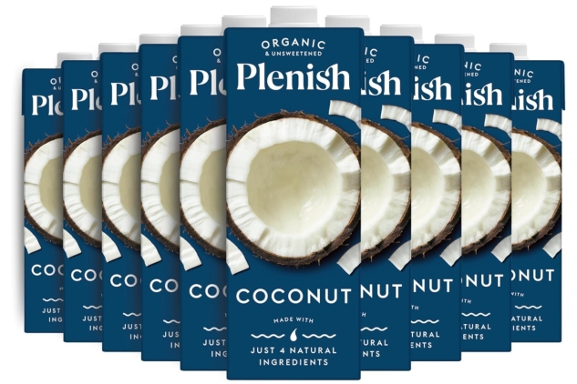 Plenish Organic Unsweetened Coconut Milk (8 x 1 Litre) BEST BEFORE DATE 28/06/2024