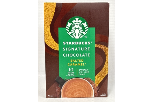 Starbuck Signature Salted Caramel Hot Chocolate Powder Sachets | 10 Per Pack | Best Before Date 31/08/2024