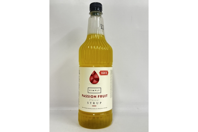 Simply Sugar Free Passion Fruit Syrup, Low Calorie, Vegan & Nut Free Flavoured Syrup for Coffee, Cocktails & Baking (1 Litre)