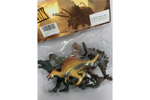 Set of 6 Dinosaur plastic toys Fiouni Dino Outbreak 2