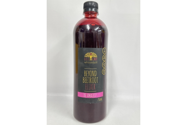 Alchemy Cordial Beyond Beetroot Elixir Syrup, Beetroot Latte Superfood, Delicious Healthy Drink, Beetroot Juice Concentrate, Vegan & Gluten Free Coffee Alternative (1 x 750ml) BEST BEFORE DATE 20/06/2024