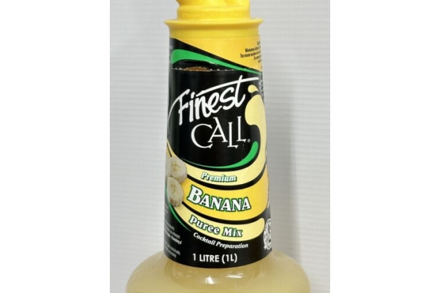 Finest Call Banana Puree, Premium Fruit Puree for Cocktails 2 X 1 Litre Bottles | MISSING CAP LIDS