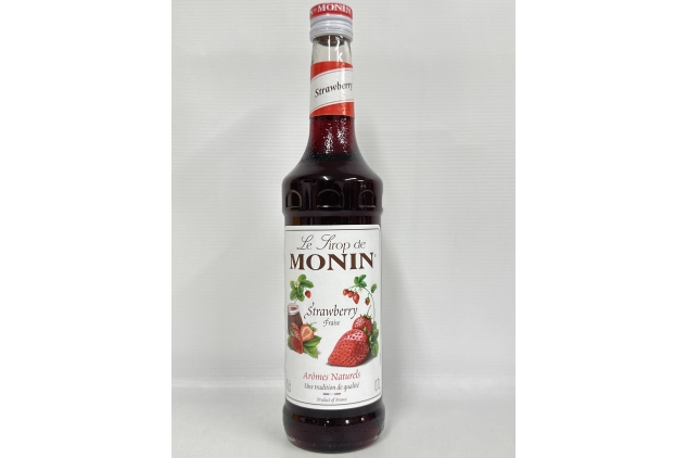 MONIN Premium Strawberry Syrup 700ml for Cocktails and Mocktails