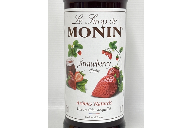 MONIN Premium Strawberry Syrup 700ml for Cocktails and Mocktails