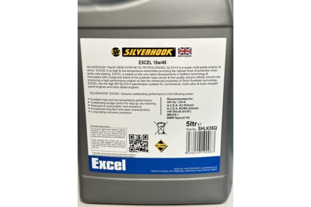 Silverhook Petrol & Diesel Engine Oil 10w40 | 5 Litre | SHLK5SQ