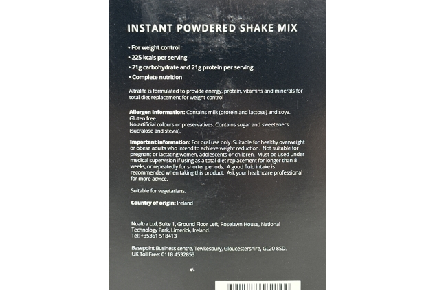 Instant Powdered Shake Sachets | LATTE Flavour | 7 X 52g | Total Diet Replacement For Weight Control