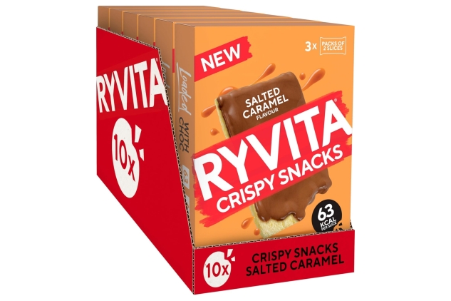 Ryvita Crispy Snacks, Salted Caramel Flavour Multipack 10x (3x26g)