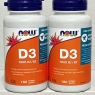 NOW - Vitamin D3 (1,000 IU) 180 Softgels (Pack Of 2)